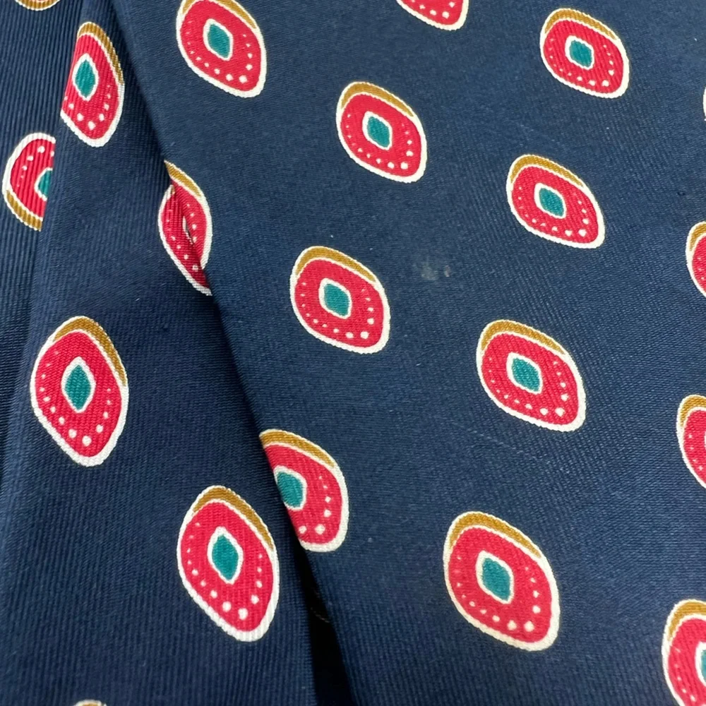Stafford Silk Men’s‎ Neck Tie, 66 inch, X-Long, red, blue, abstract, circle, dot